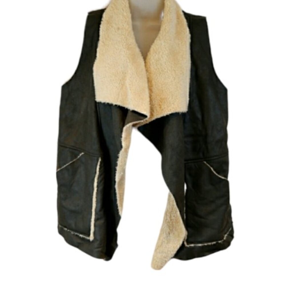 Entro Vegan Leather Vest Small